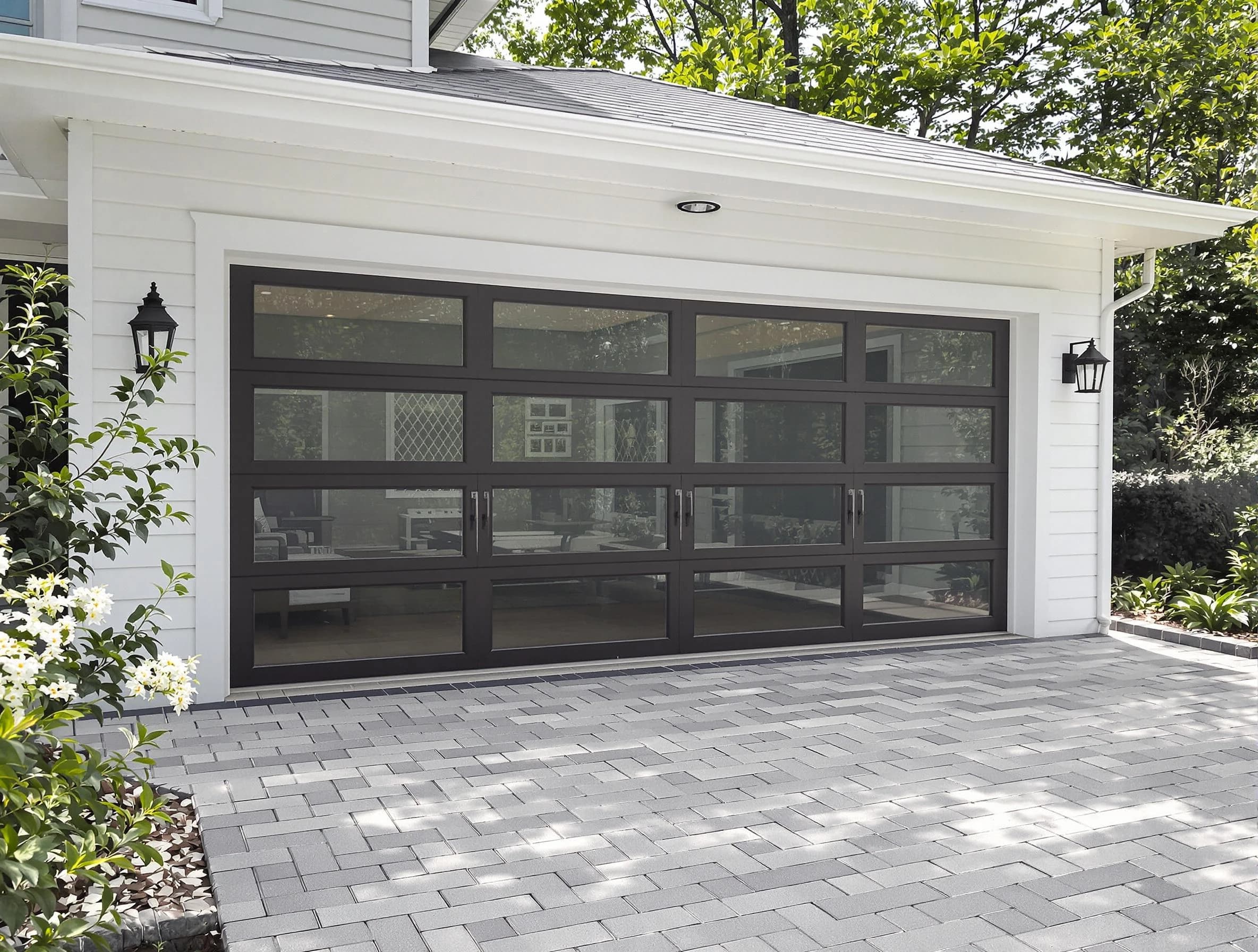 Beverly Garage Door Repair design specialist presenting custom garage door options to Beverly homeowner