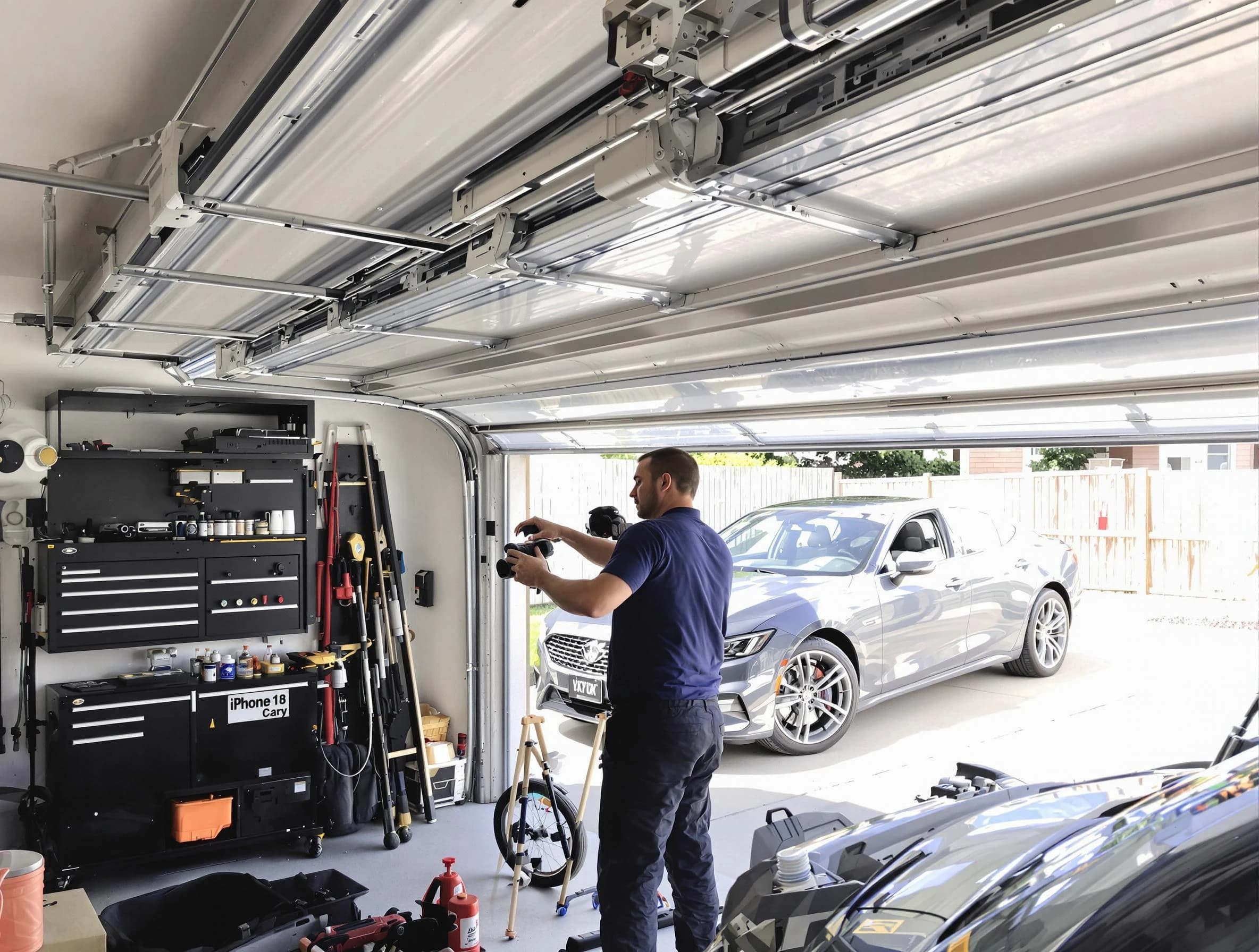 Beverly Garage Door Repair technician fixing noisy garage door in Beverly