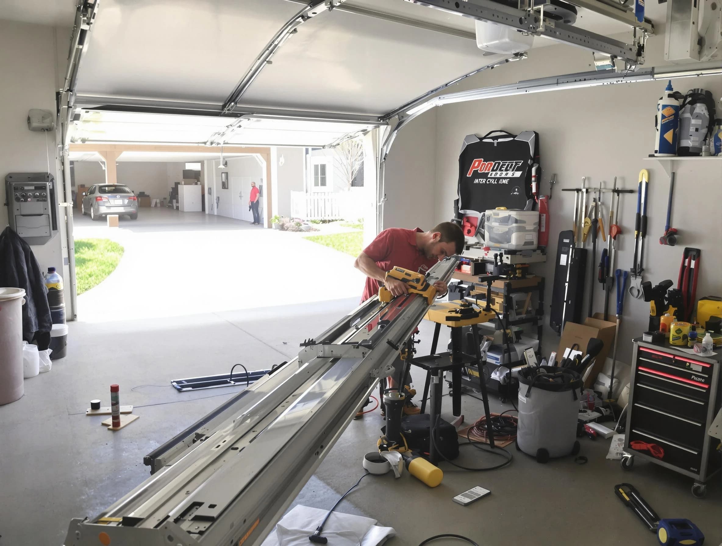 Beverly Garage Door Repair expert performing track repair in Beverly