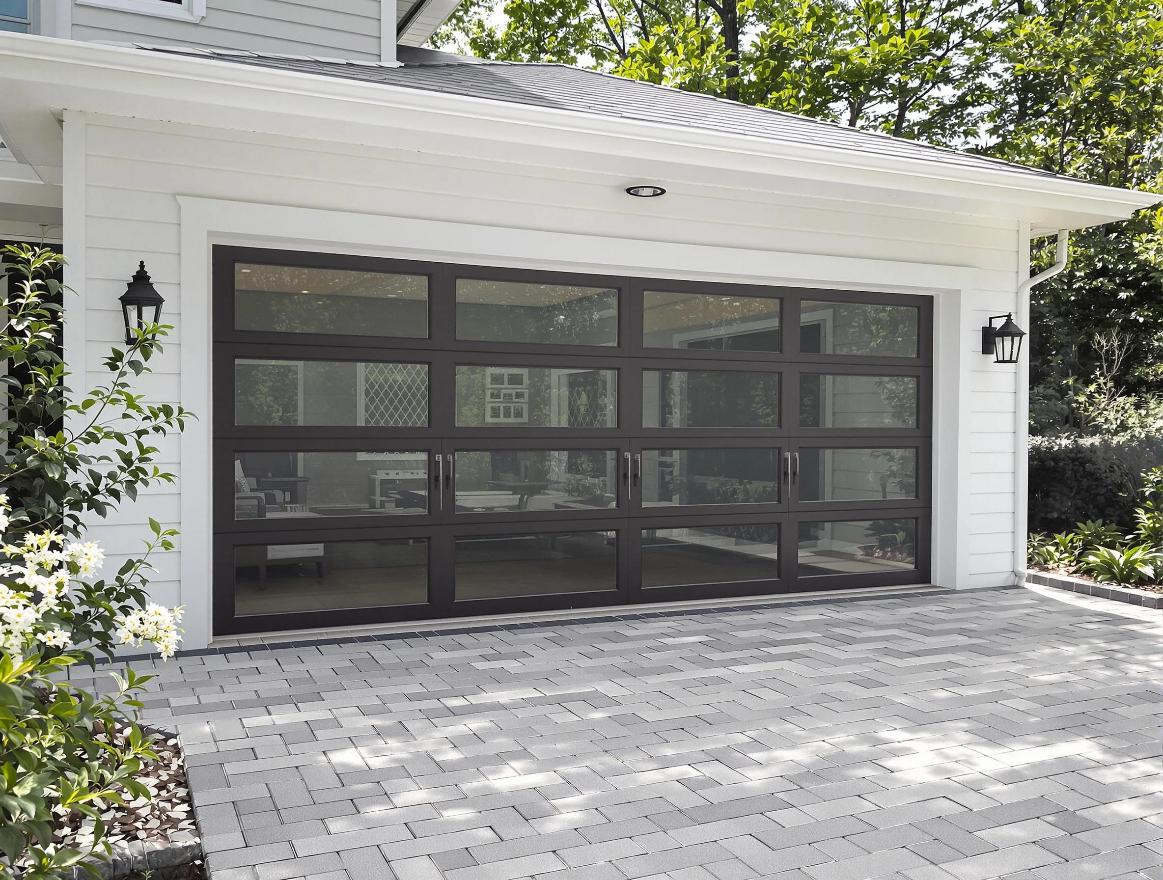 Beverly Garage Door Repair design specialist presenting custom garage door options to Beverly homeowner